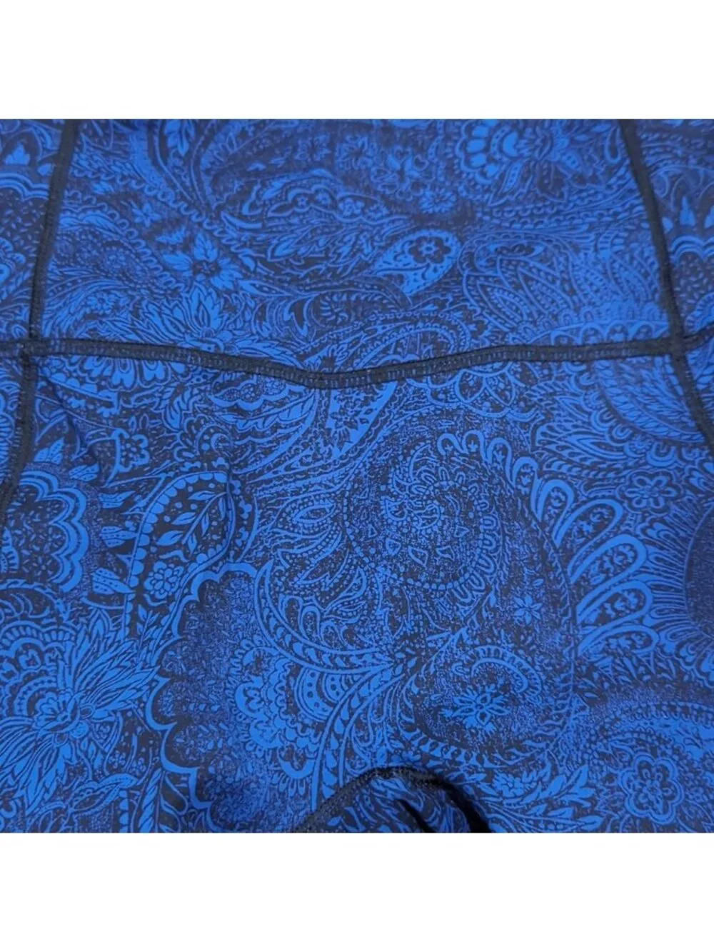Lululemon Like Nothing 7/8 Tight Antique Paisley Sapphire Blue Black